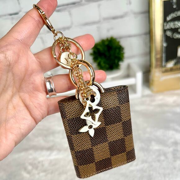 Louis Vuitton Damier Ebene key holder, fob holder keychain or cufflinks case - Picture 2 of 15